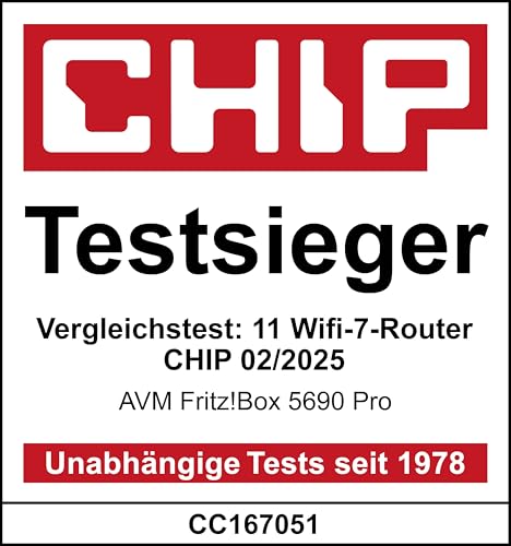 FRITZ!Box 5690 Pro – Wi-Fi 7 DSL/Glasfaser-Router, Triband bis 18,5 GBit/s, WLAN Mesh, DECT, für Glasfaser & DSL