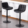 YOUTASTE Barhocker 2er Set – Höhenverstellbare Barstühle mit Lehne, 360° drehbar, Kunstleder & weiches Sitzkissen, quadratisches Design – Schwarz